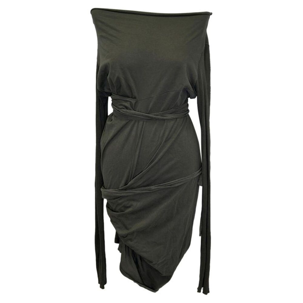 Rick Owens Lilies Mid-Length Dress in Green Viscose
